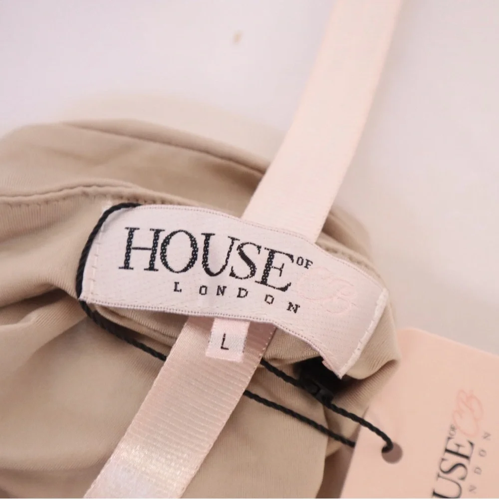 NWT House of CB One Piece Beige Bodysuit - Picture 4 of 5